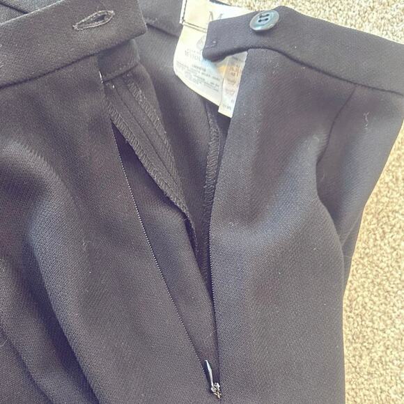 MaxMara Light Wool Stretch Crop Straight Leg Trouser Pants Black Size 12 US - Picture 4 of 5